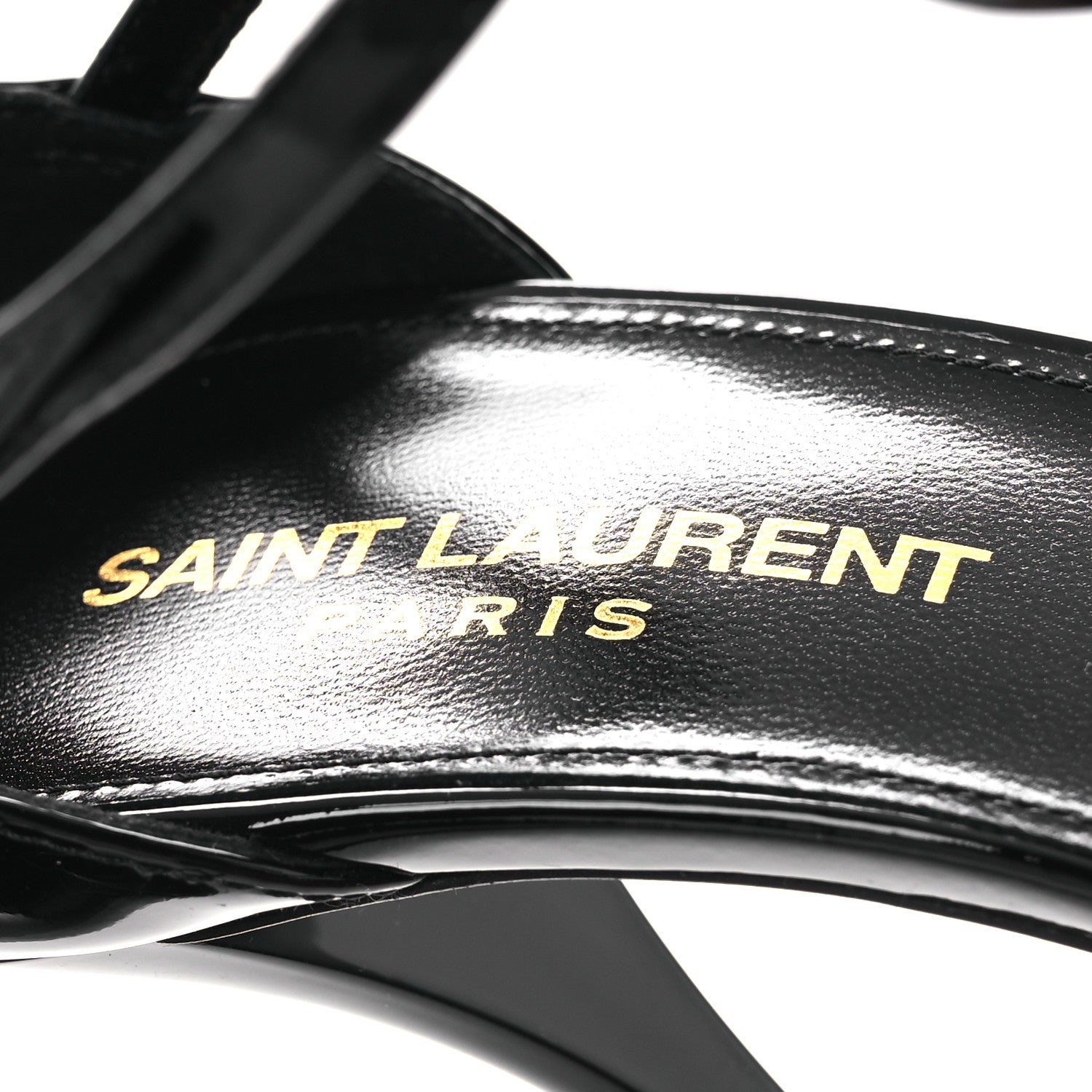 Saint Laurent Vernice Chiffon 100 Ankle Strap Sandals 39.5 Black 9 of 11