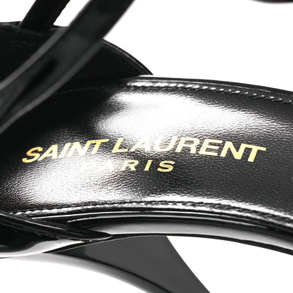 Saint Laurent Vernice Chiffon 100 Ankle Strap Sandals 39.5 Black 9 of 11