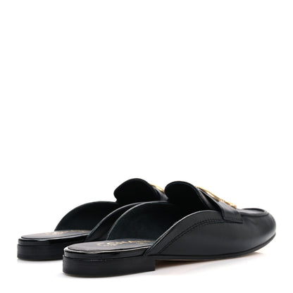 Chanel Lambskin CC Mules 38 Black 5 of 11
