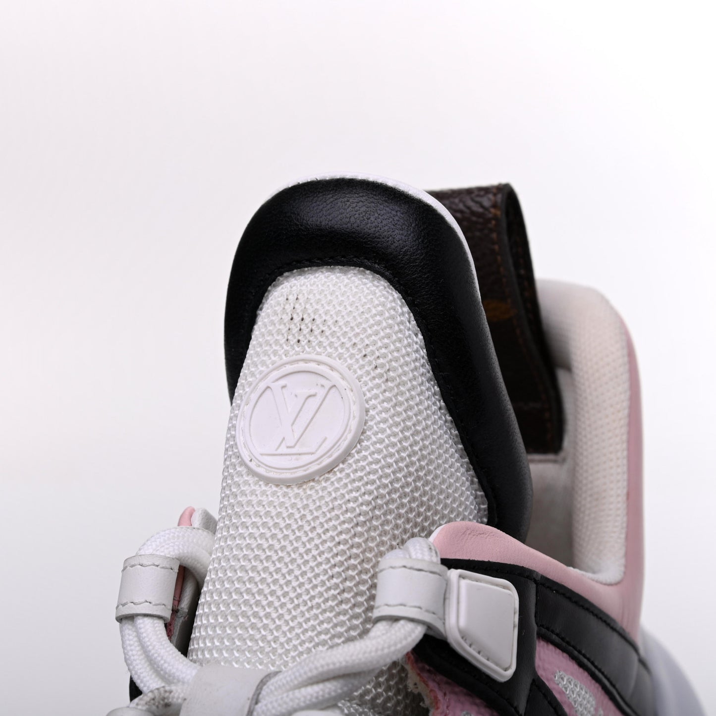 Calfskin Technical Nylon LV Archlight Sneaker 38.5 Rose Clair