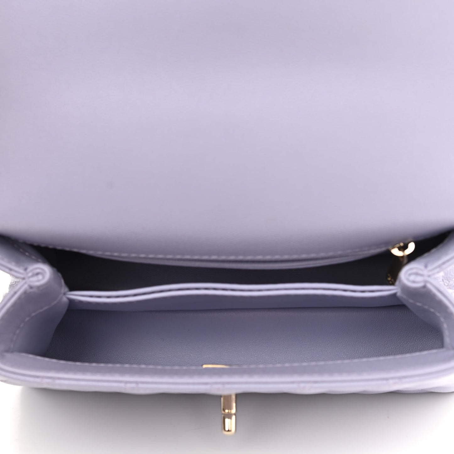 Caviar Quilted Mini Coco Handle Flap Light Purple