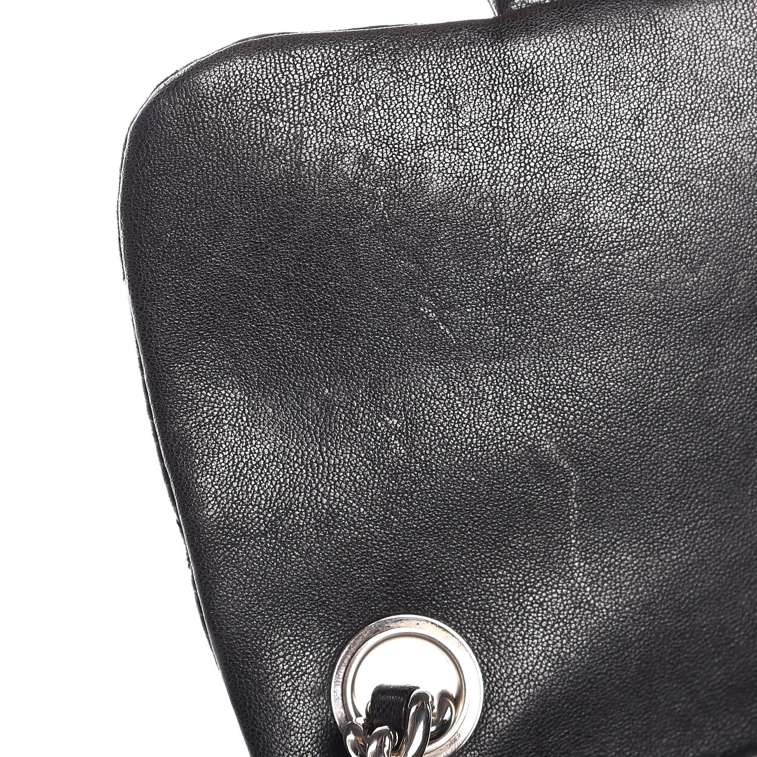 Chanel Washed Lambskin Quilted Mini Chain Around Flap Black 9 of 14
