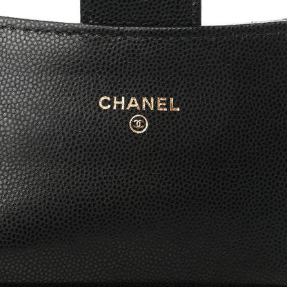 Chanel Caviar Quilted Small Gusset Flap Wallet Black 6 of 8