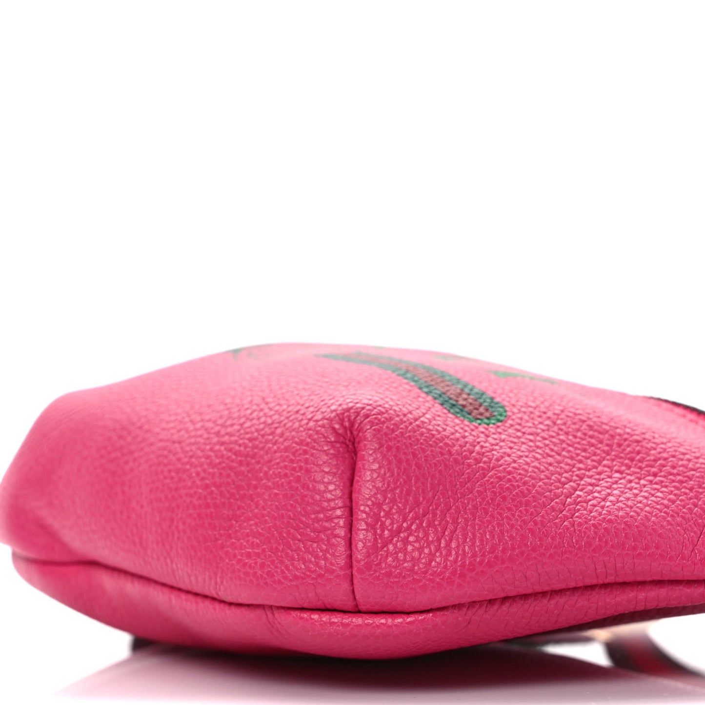Grained Calfskin Small Logo Belt Bag Box Pink Green
