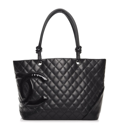 Chanel Calfskin Quilted Large Cambon Tote Black 1 of 14