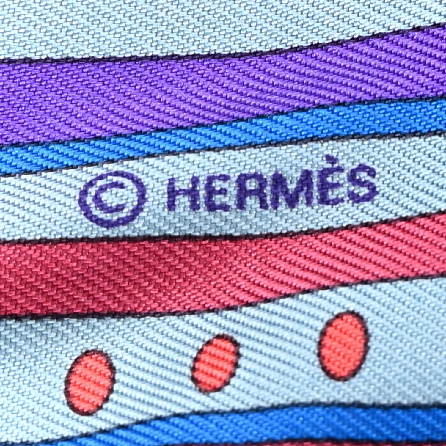 Hermes Silk Sequences Twilly Scarf Bleu Glacier 4 of 4
