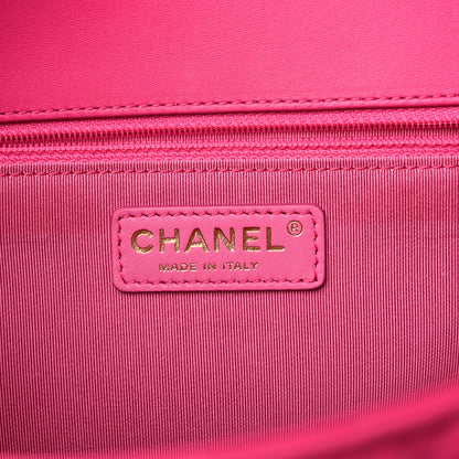 Chanel Lambskin Quilted Jumbo Mademoiselle Chic Flap Fuchsia 5 of 12