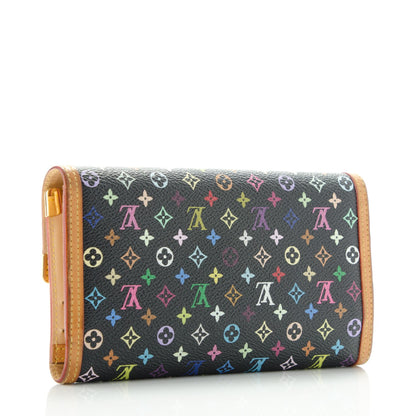 Louis Vuitton Monogram Multicolor Porte Tresor International Wallet Black 3 of 9