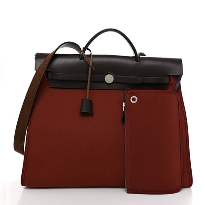 Hermes Toile Vache Hunter Herbag Zip 39 MM Rouge H Ebene 3 of 12