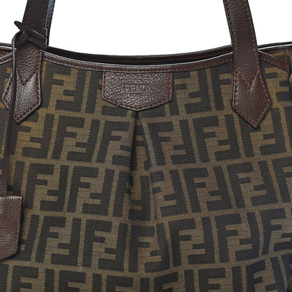 Fendi Zucca Vitello Artic Medium Shopping Tote Tobacco Castagna 15 of 15