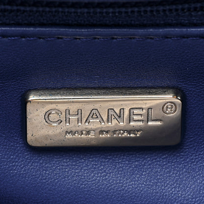 Chanel Snakeskin Quilted Small Trendy CC Chain Dual Handle Flap Bag Blue 8 of 11