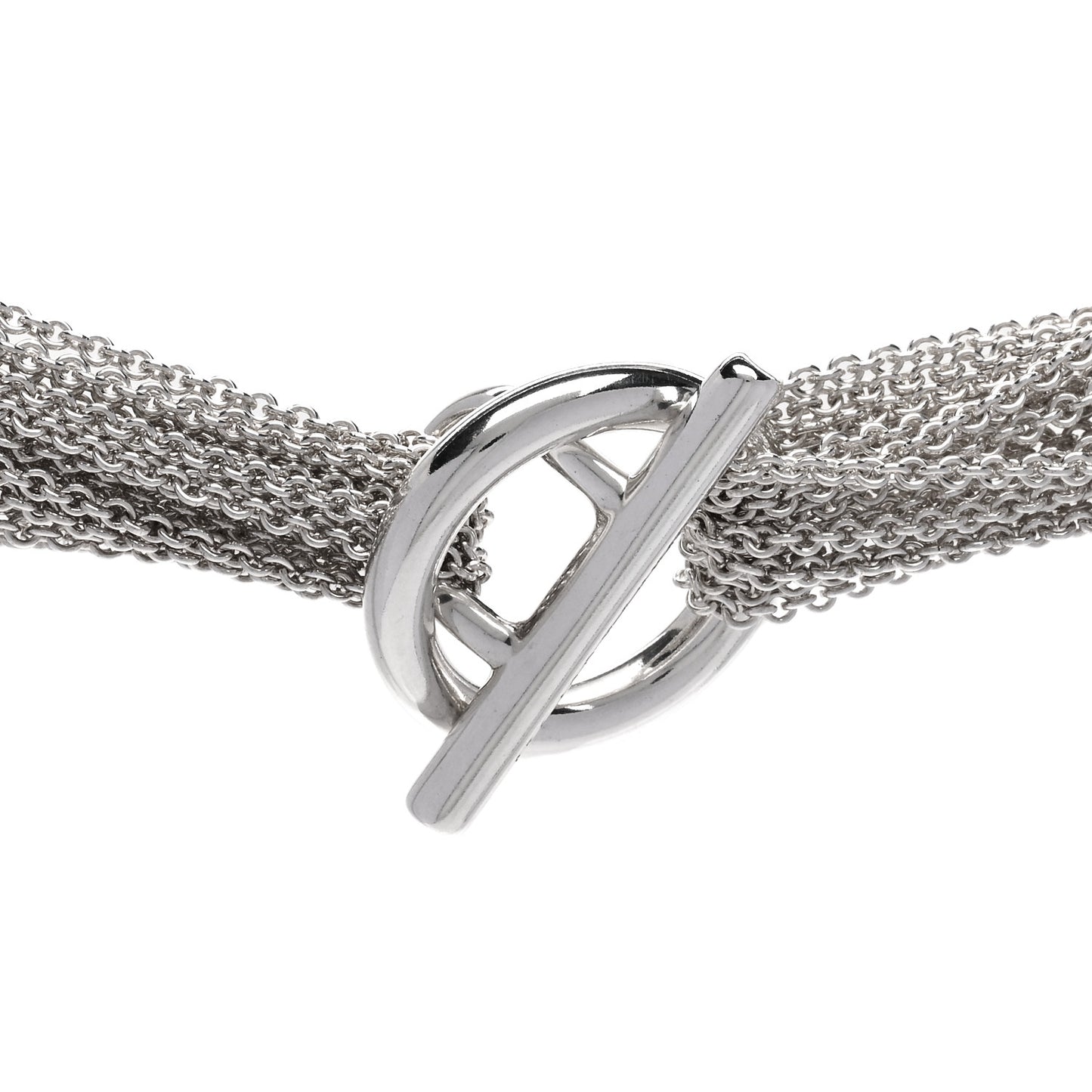 Sterling Silver Heart Mesh Necklace