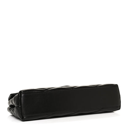 Saint Laurent Lambskin Quilted Sade Puffer Envelope Clutch Black 4 of 11