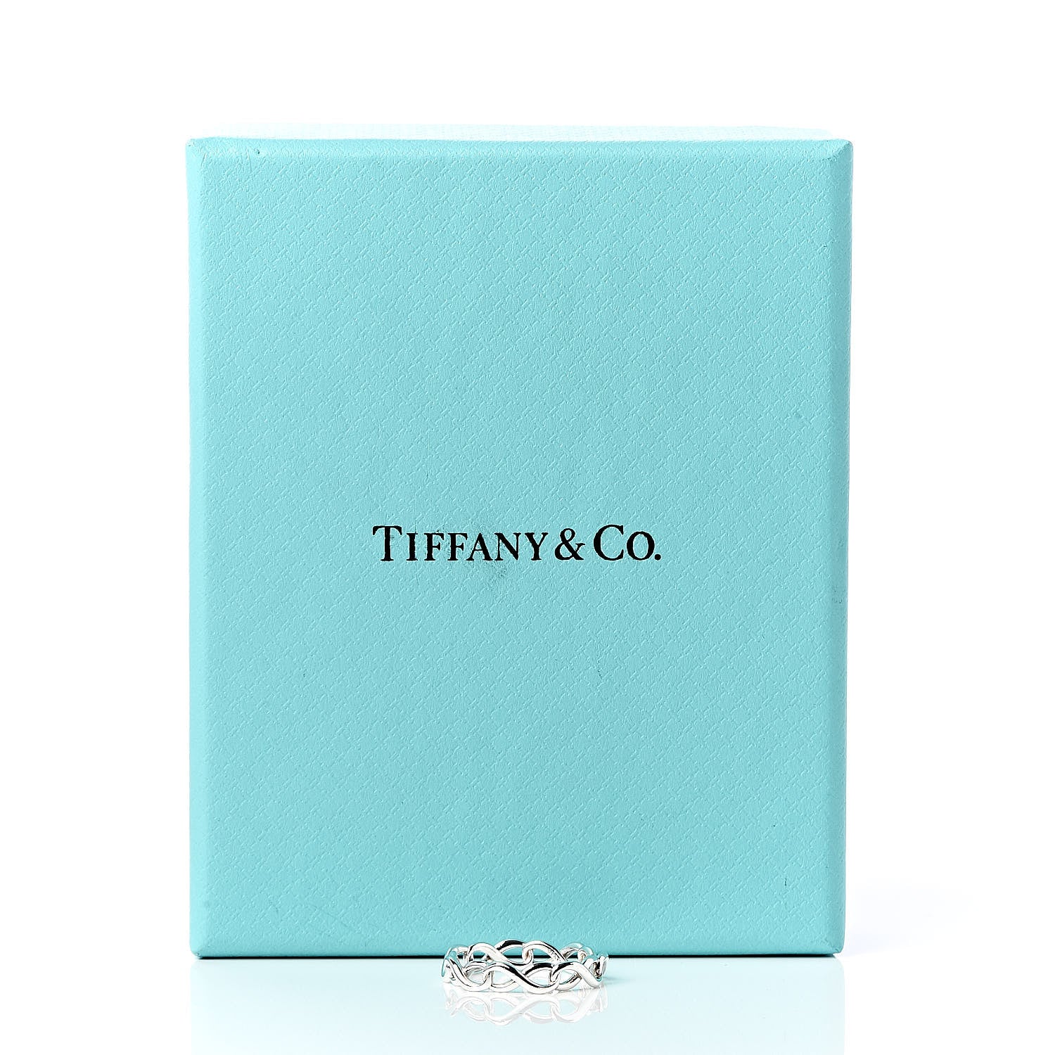 Tiffany Sterling Silver Narrow Infinity Band Ring 49 4.75 6 of 6