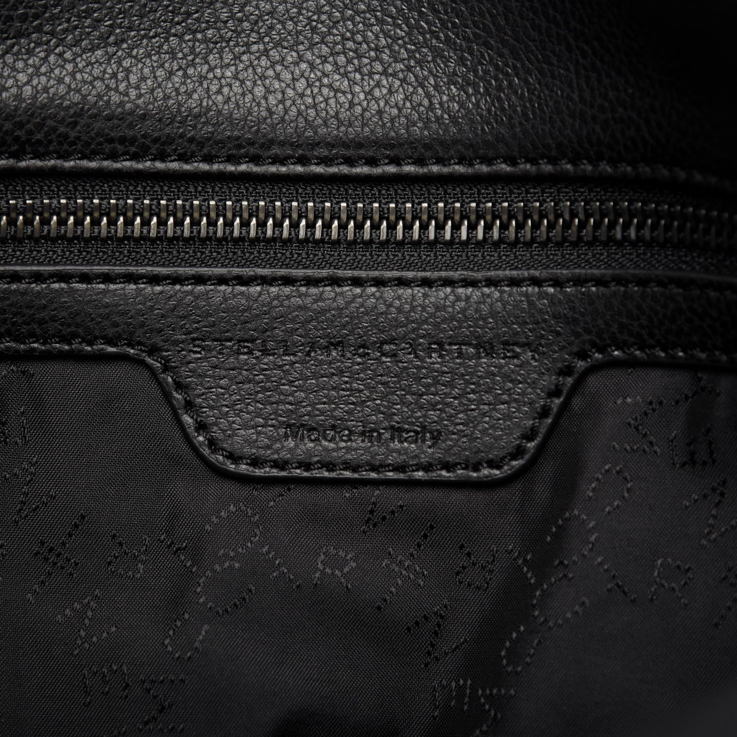 Stella McCartney Faux Grained Leather Graffiti Print Small Falabella Tote Black 8 of 9
