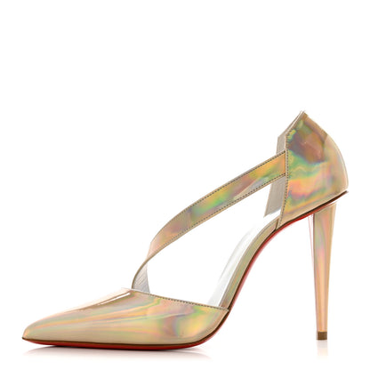 Christian Louboutin Patent Psychic Astridal 100 Pumps 37.5 Gold 1 of 10