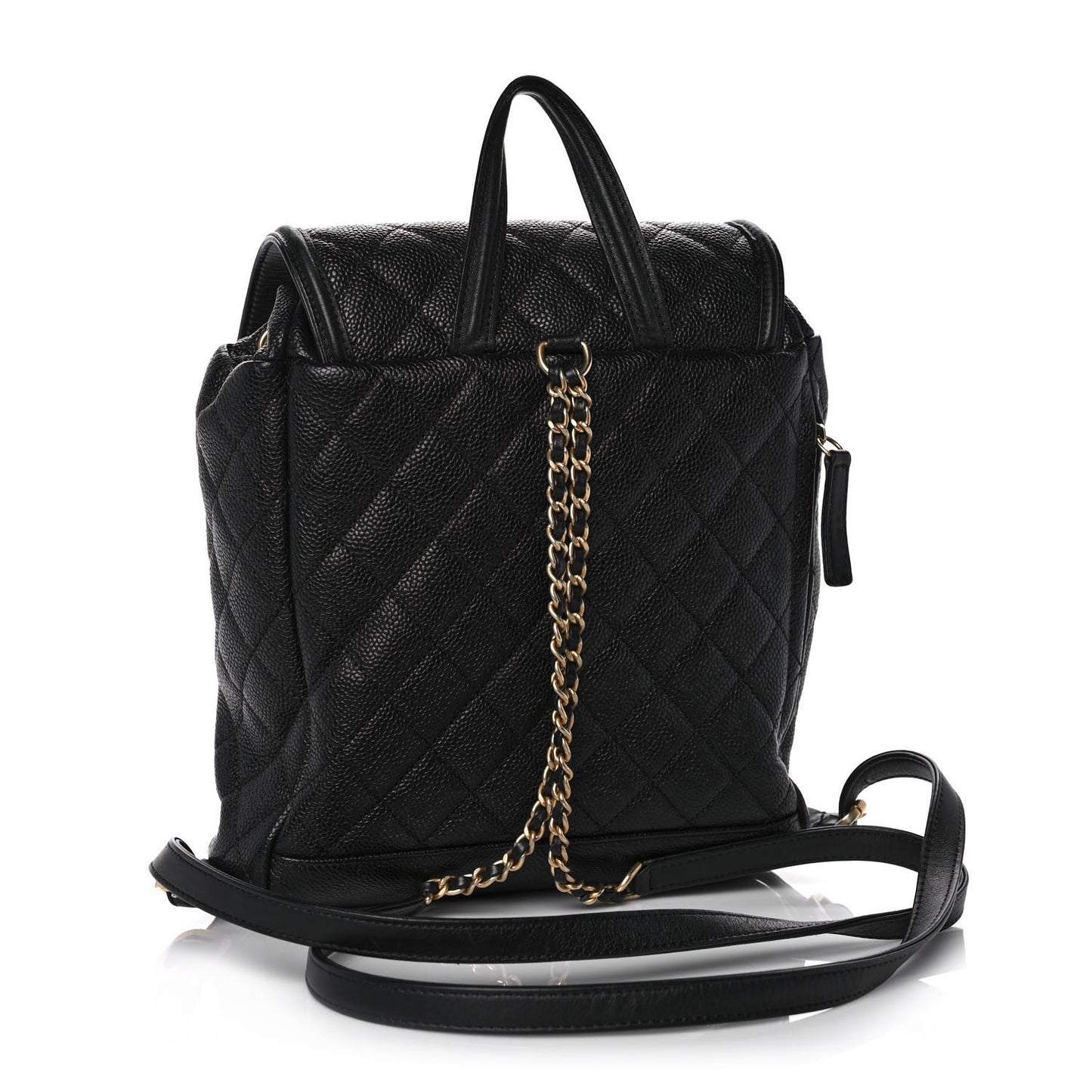 Caviar Quilted Filigree Backpack Black