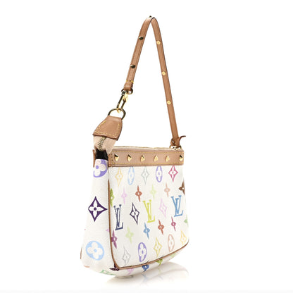 Louis Vuitton Monogram Multicolor Pochette Accessories White 3 of 12