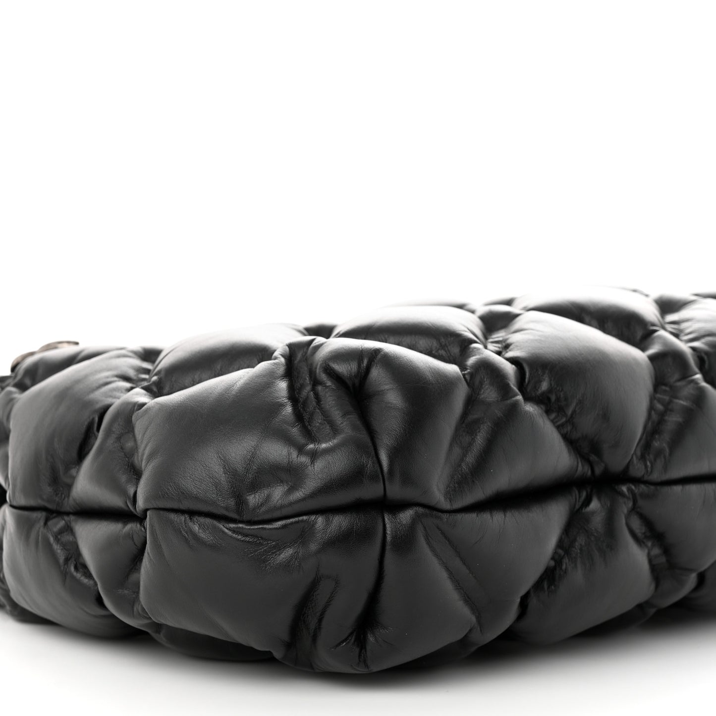 Calfskin Quilted Chesterfield Shoulder Bag Black