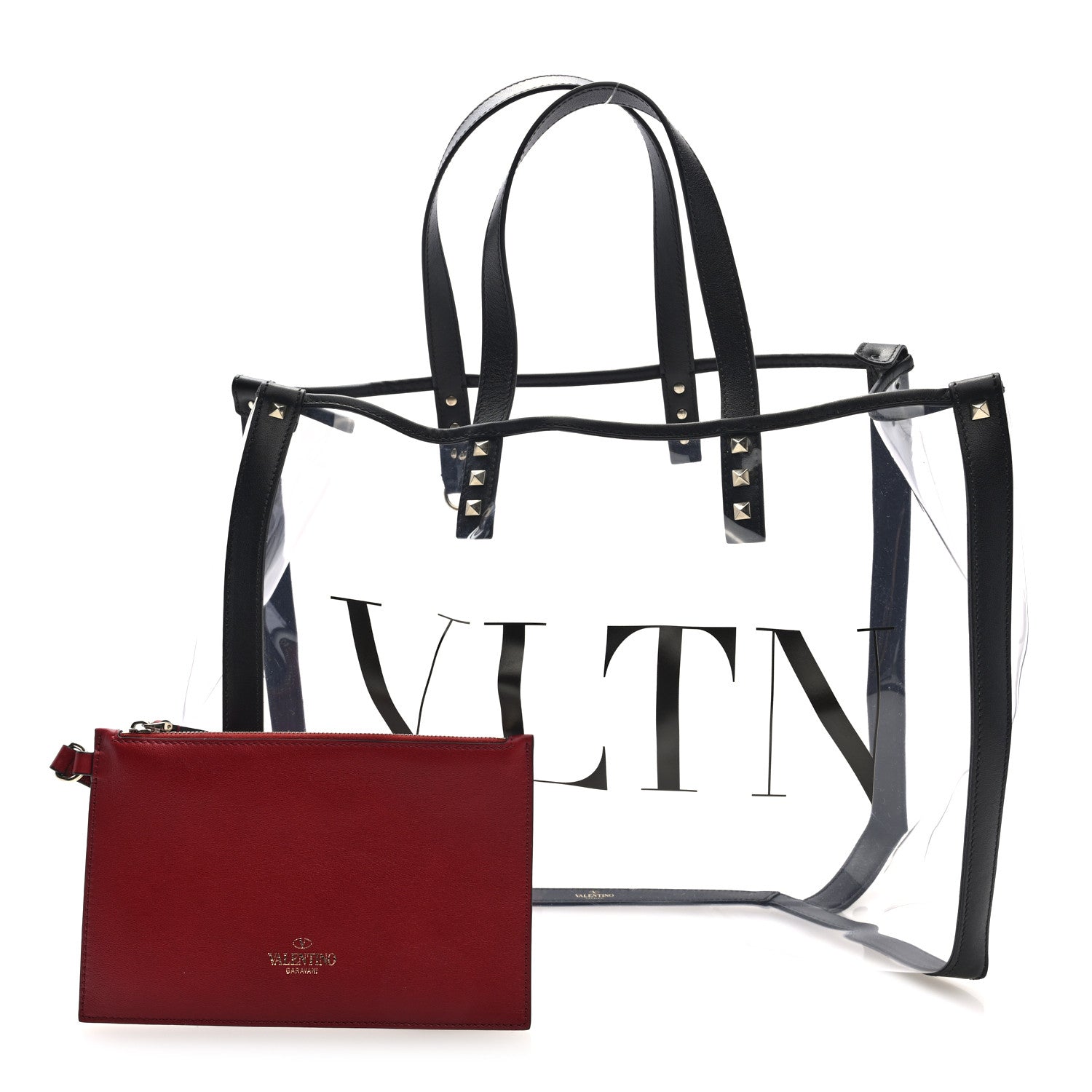 Valentino Garavani Plexy VLTN Shopping Bag Transparent 3 of 10