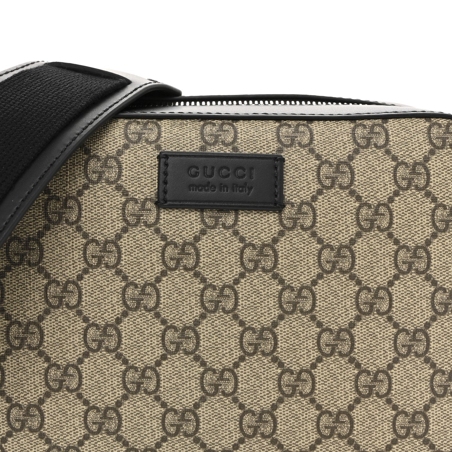 GG Supreme Monogram Camera Bag Beige Black