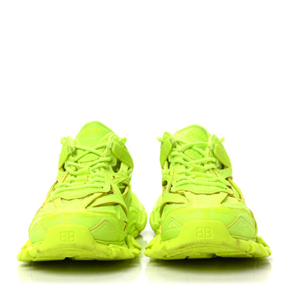 Balenciaga Rubber Mesh Monocolor Mens Track.2 Open Sneakers 43 Fluo Yellow 2 of 6