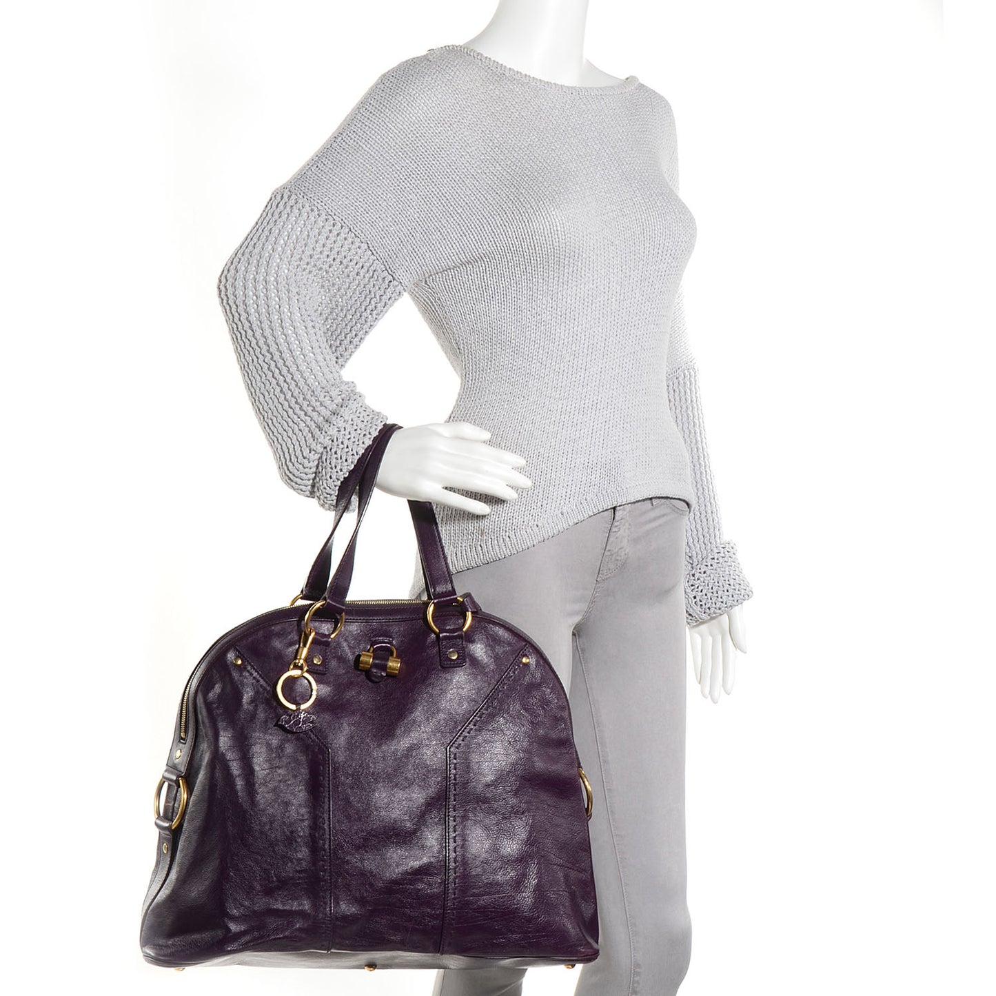 Leather Oversized Muse Purple