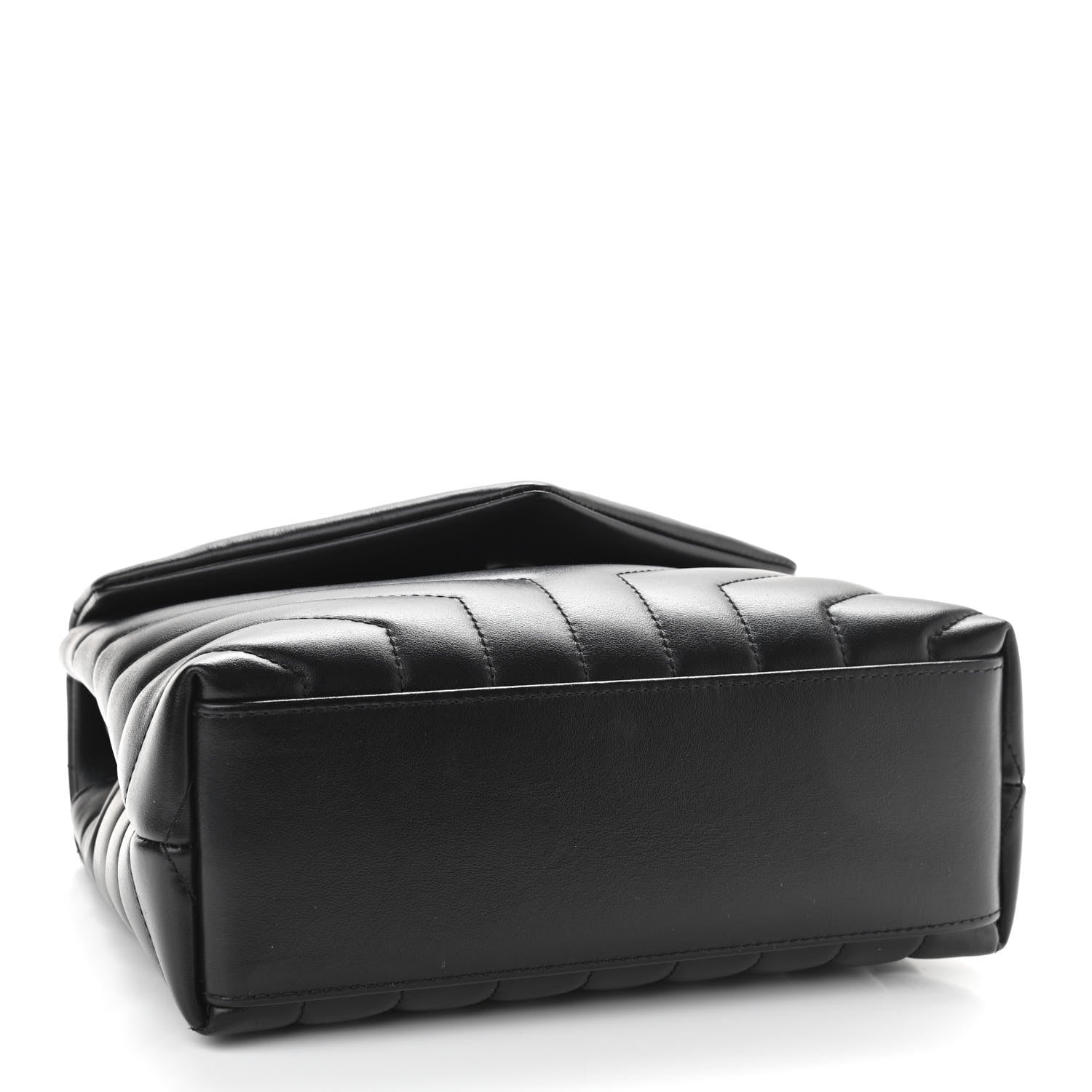 Saint Laurent Calfskin Y Quilted Monogram Small Loulou Chain Satchel Black 4 of 11