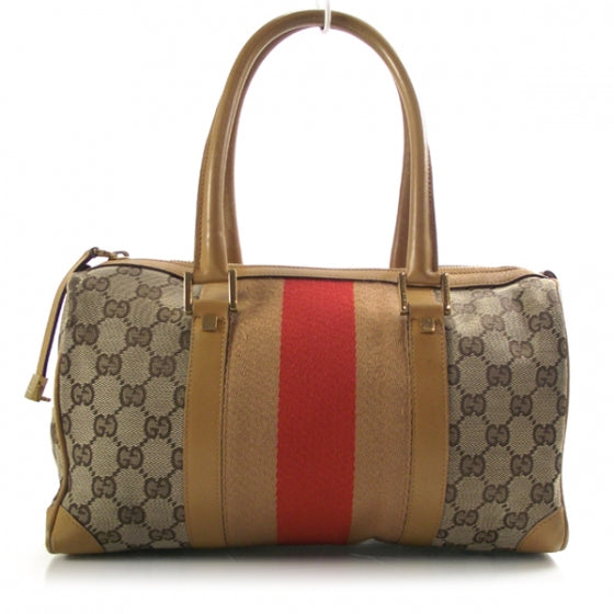 Monogram Orange Web Boston Tote