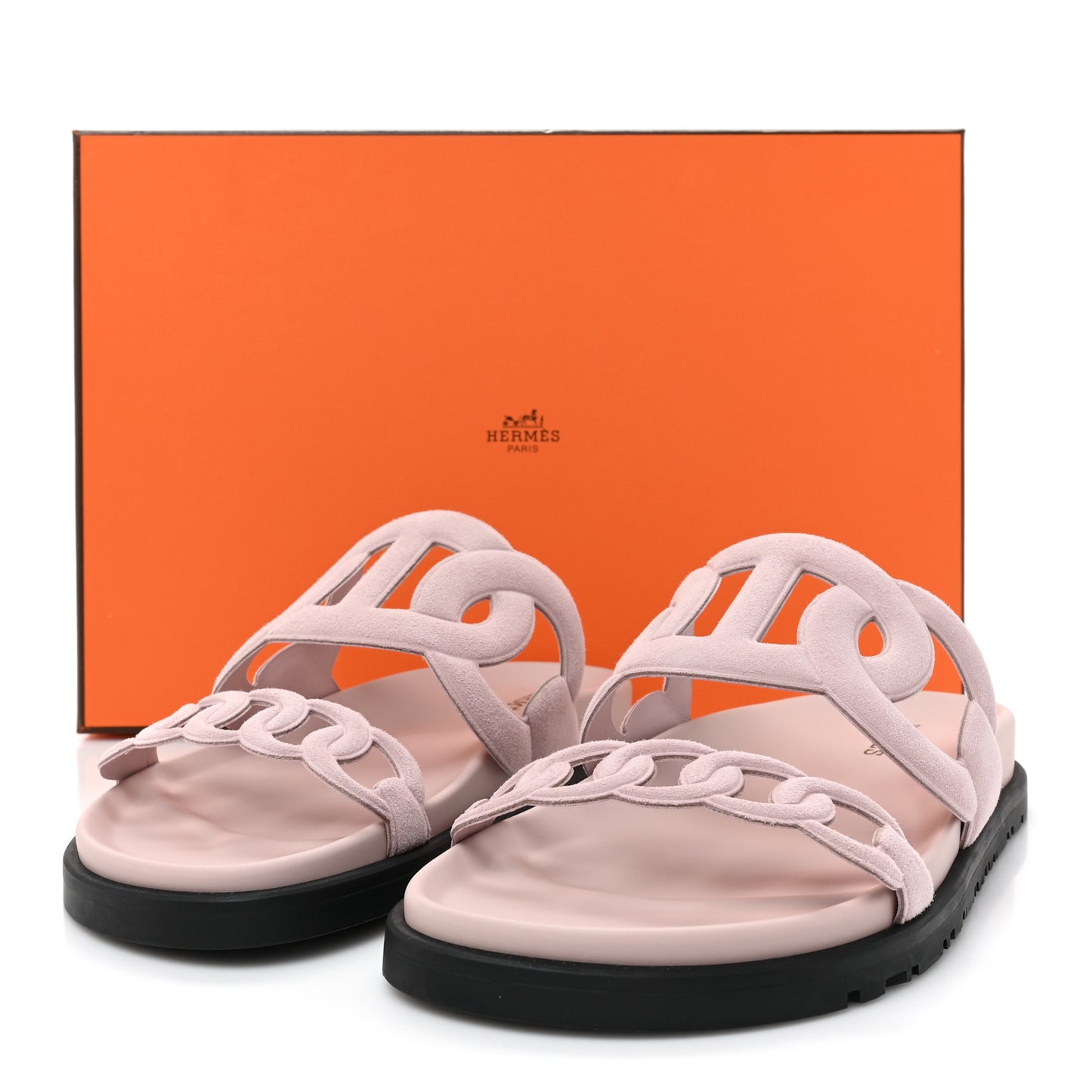 Suede Goatskin Extra Sandals 35.5 Rose Porcelain