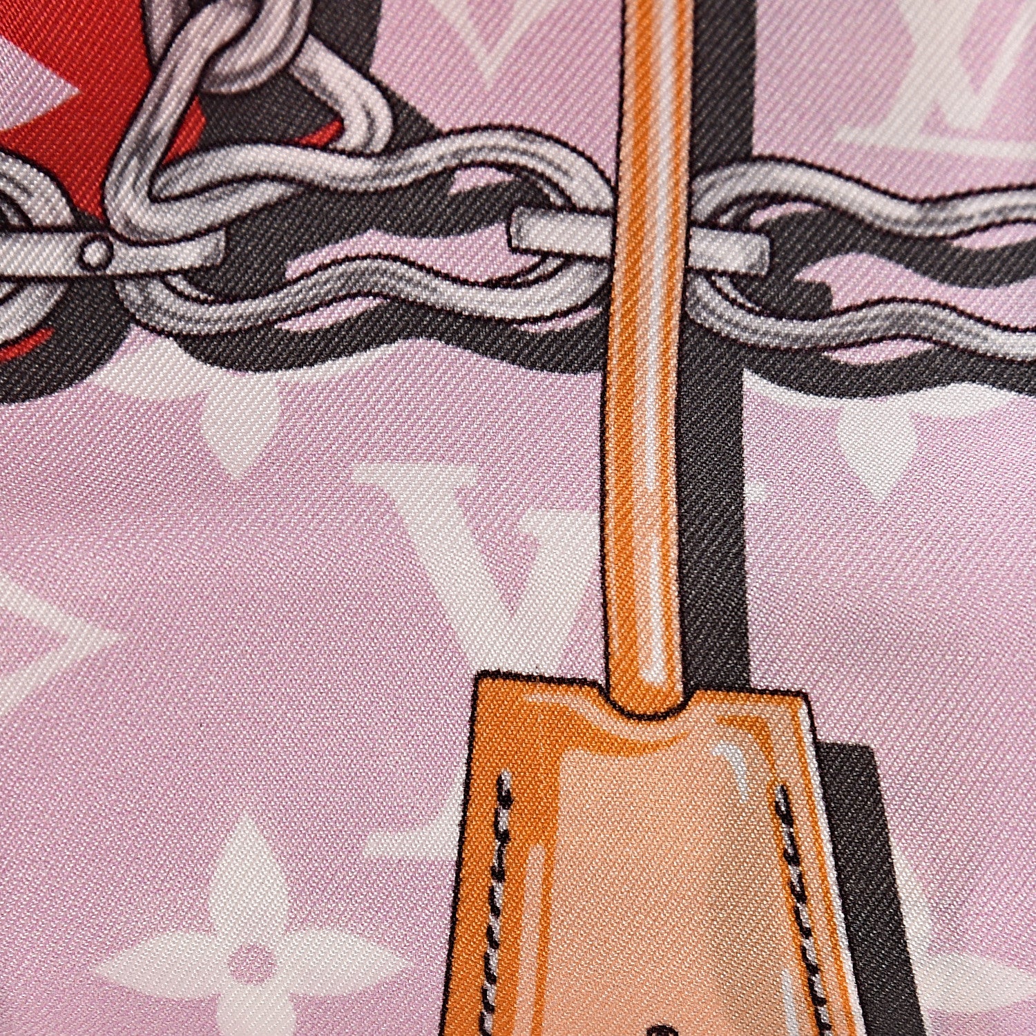 Louis Vuitton Silk Monogram Giant Confidential Bandeau Rouge 5 of 5