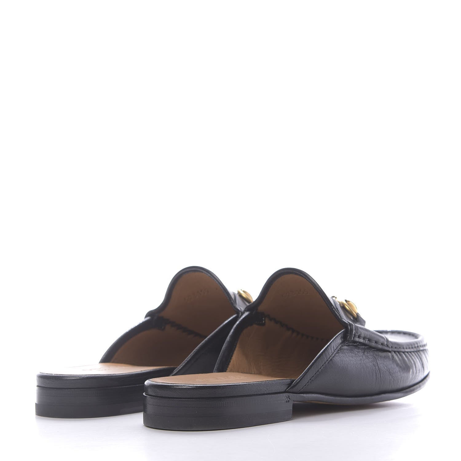 Gucci Goatskin Mens Horsebit Slippers 9 Black 4 of 11