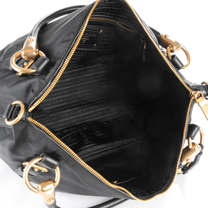 Prada Tessuto Nylon Nappa Shoulder Bag Nero Black 5 of 8