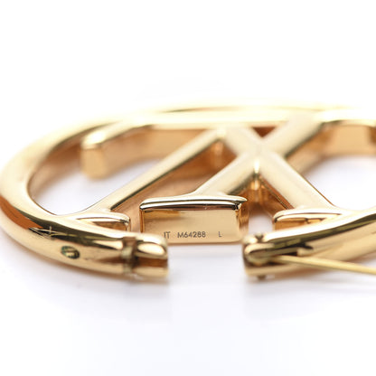 Louis Vuitton Metal Louise Hoop Earrings Gold 4 of 6