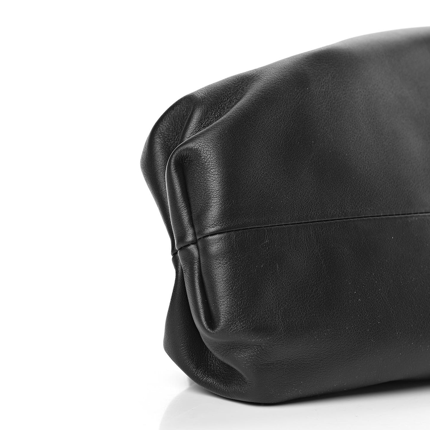 Smooth Butter Calf The Pouch Oversized Clutch Black
