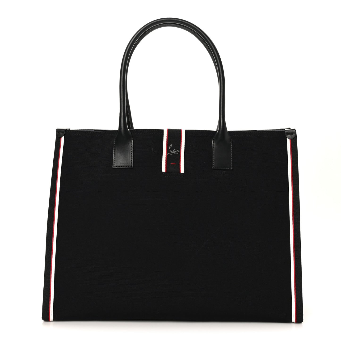 Linen Calfskin Extra Large Nastroloubi F.A.V.L. Tote Black