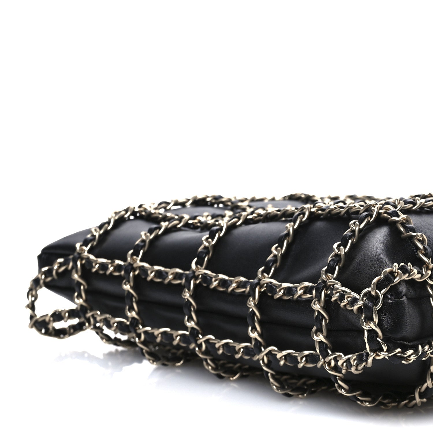 Chanel Lambskin Large Shopping Chain Tote Black 10 of 10