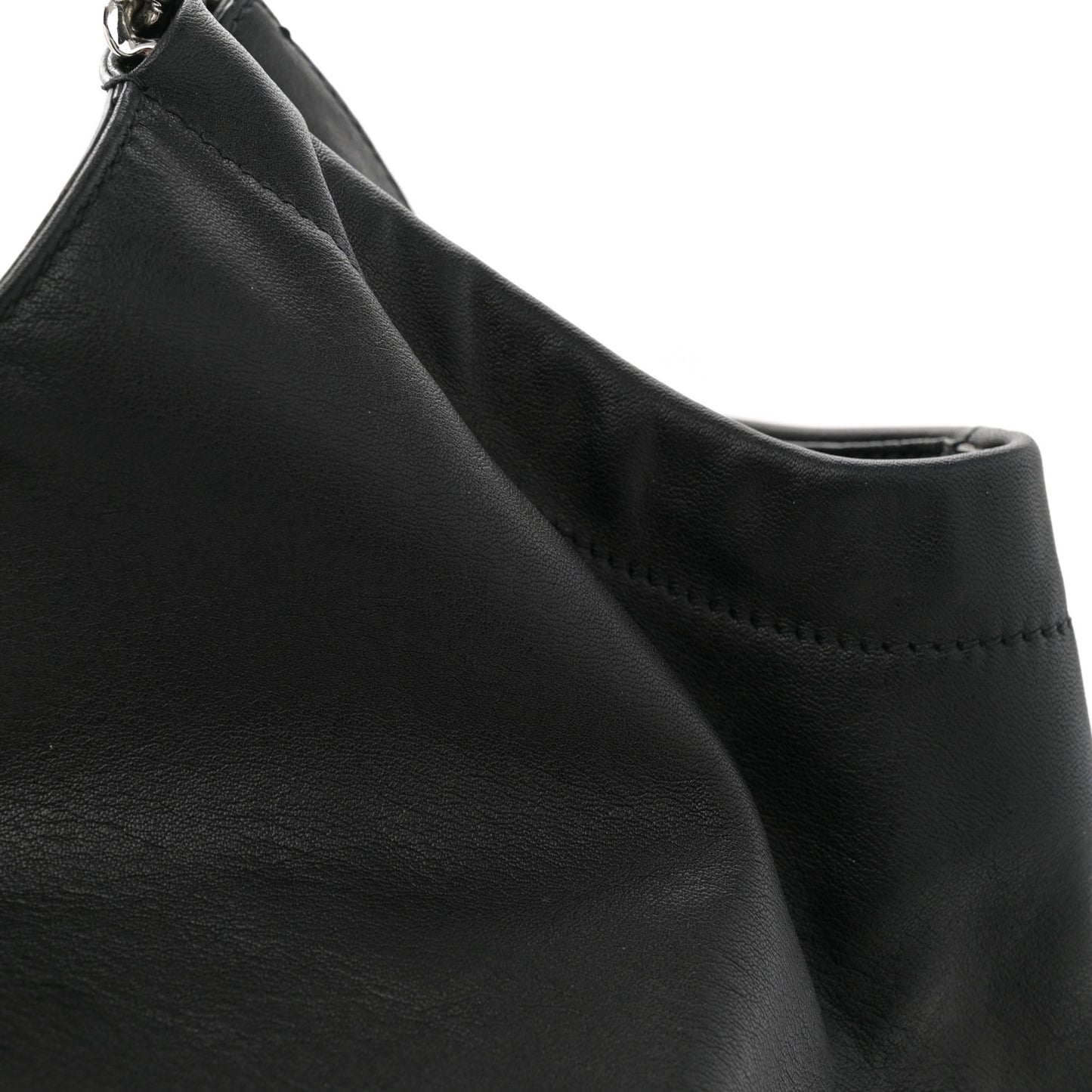 Soft Calf Chain Tote Black