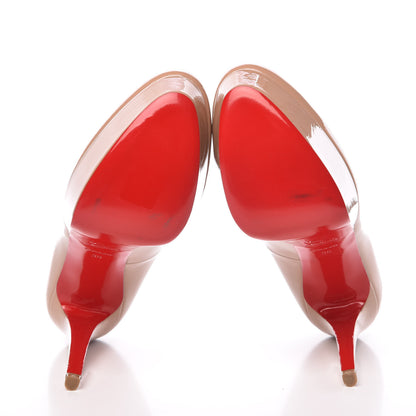 Christian Louboutin Patent Bianca 120 Pumps 39 Nude 5 of 9