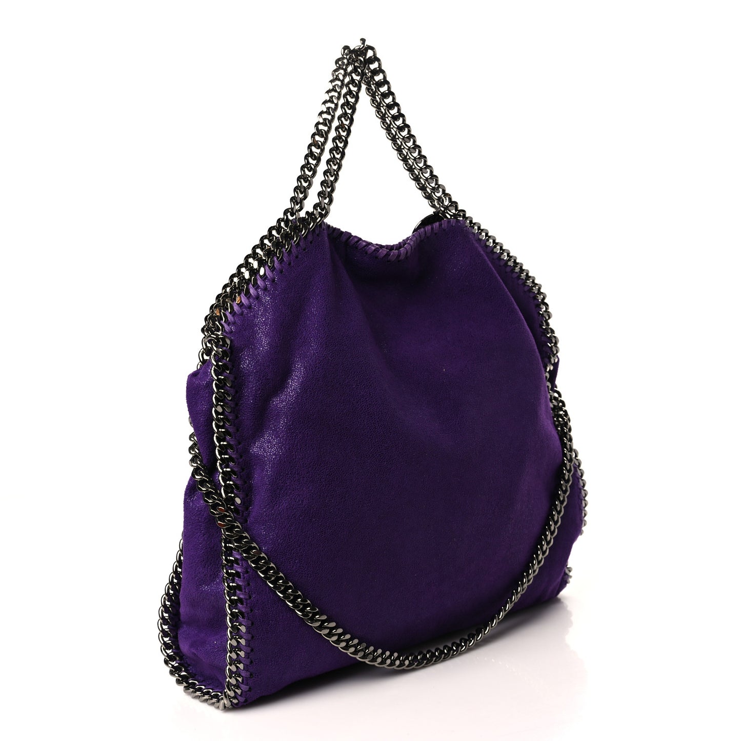 Shaggy Deer Mini Falabella Fold Over Tote Bright Purple