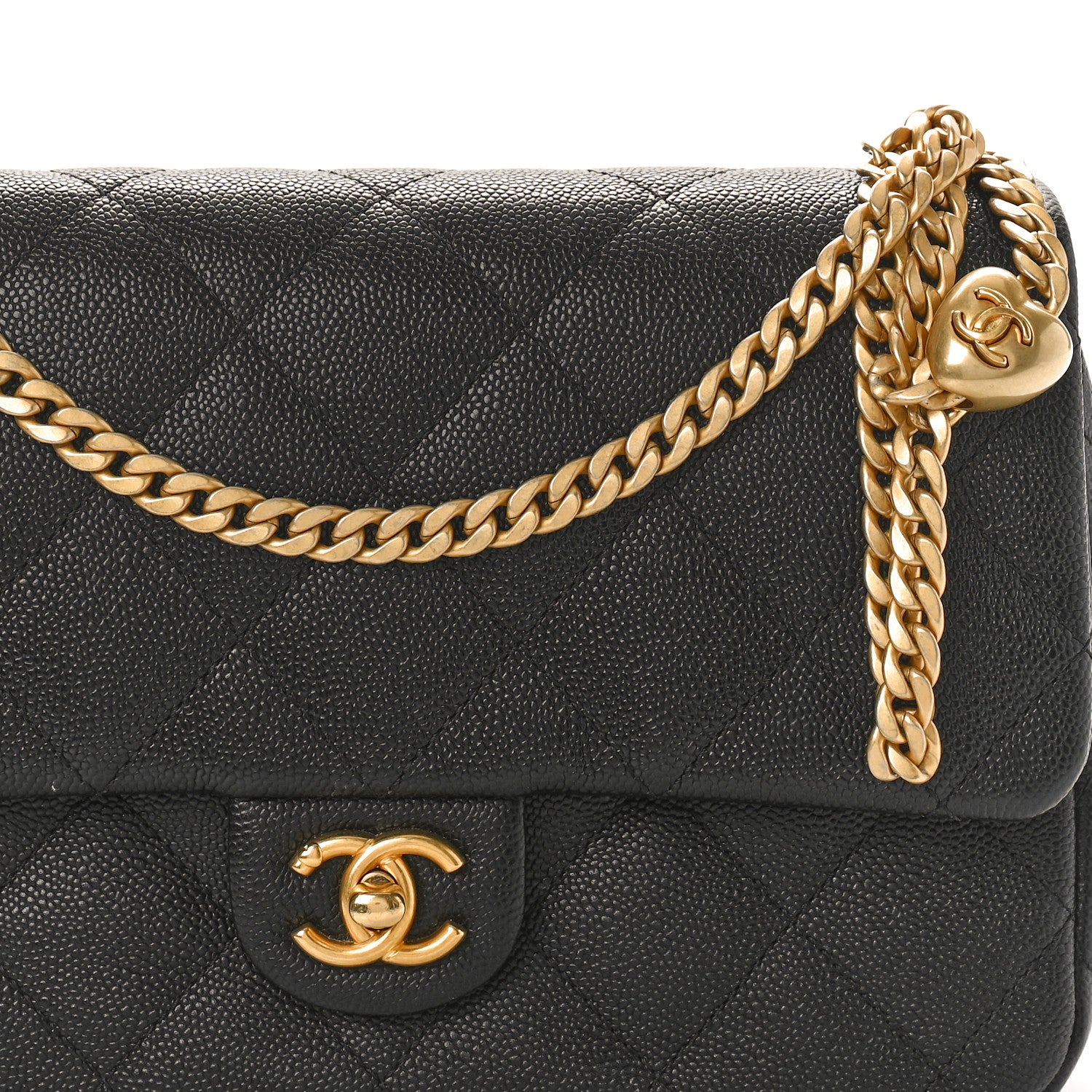 Chanel Caviar Quilted Sweetheart Flap Black 8 of 10