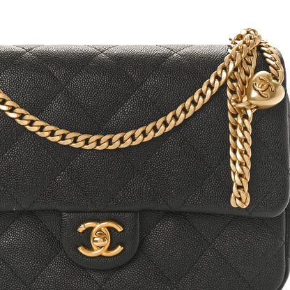 Chanel Caviar Quilted Sweetheart Flap Black 8 of 10