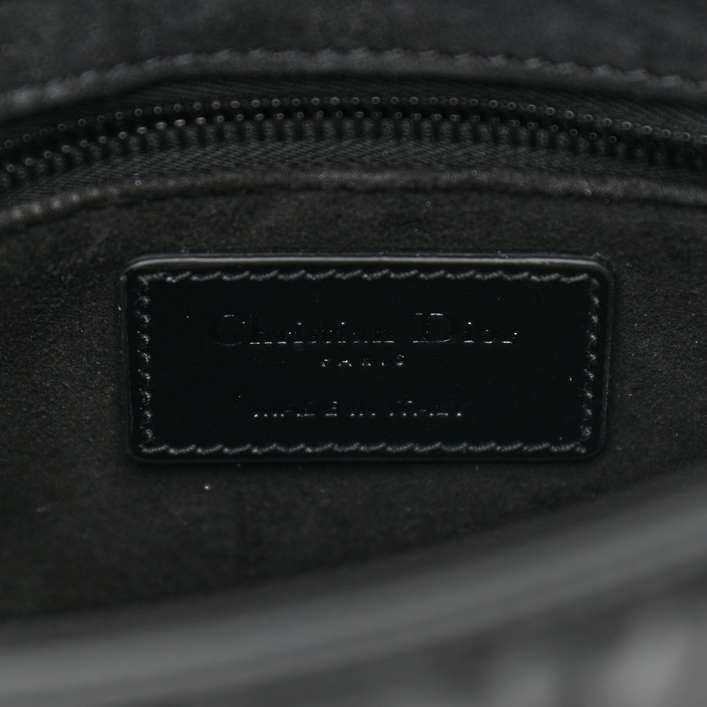 Calfskin Cannage Diamond Small My ABCDior Lady Dior Black