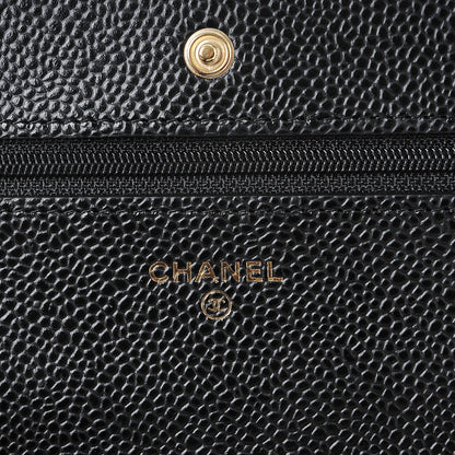 Chanel Caviar Quilted Wallet On Chain WOC Black 6 of 9