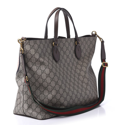 Gucci Soft GG Supreme Monogram Courrier Medium Crossbody Tote Beige New Acero 3 of 10