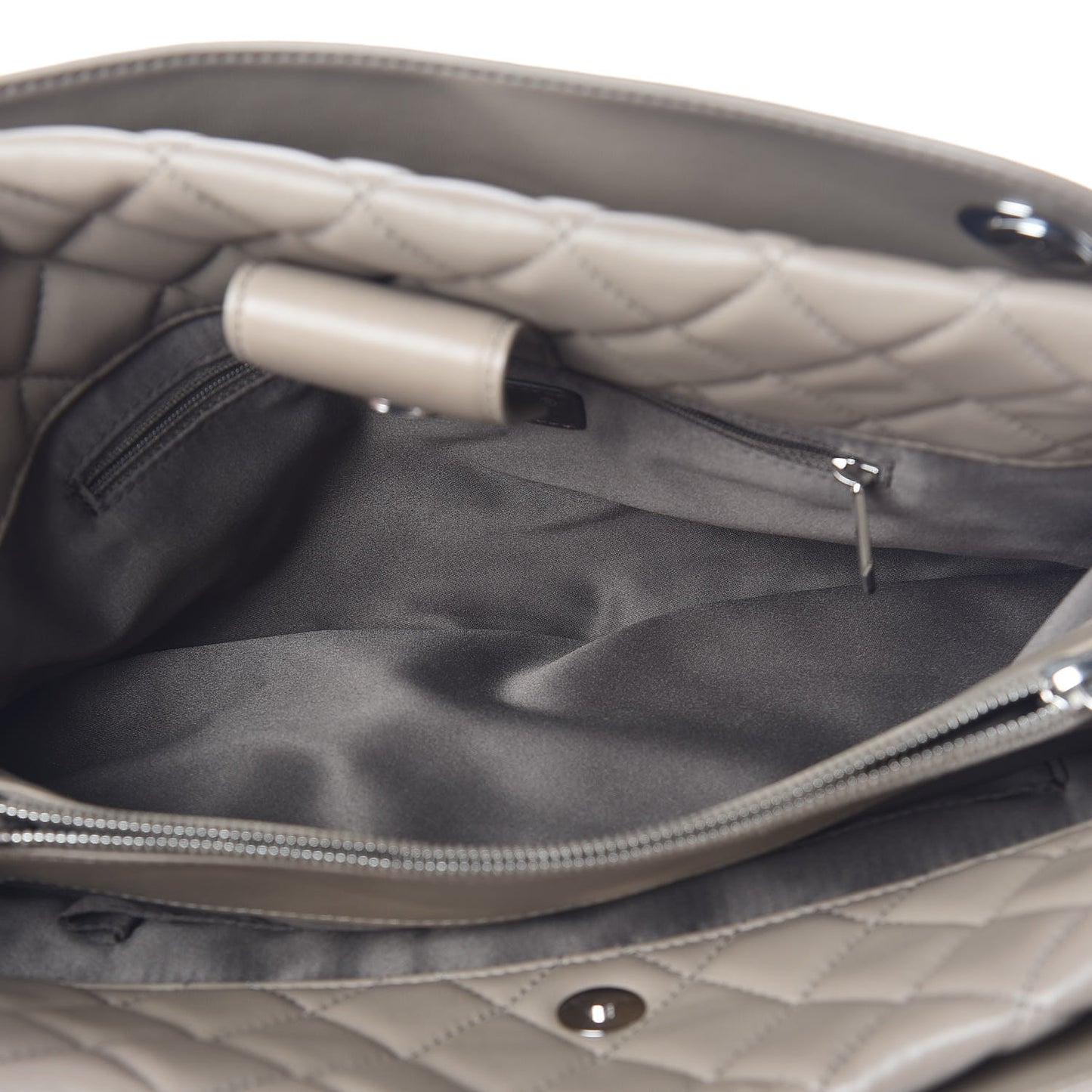 Lambskin Quilted Large 7 Tote Taupe