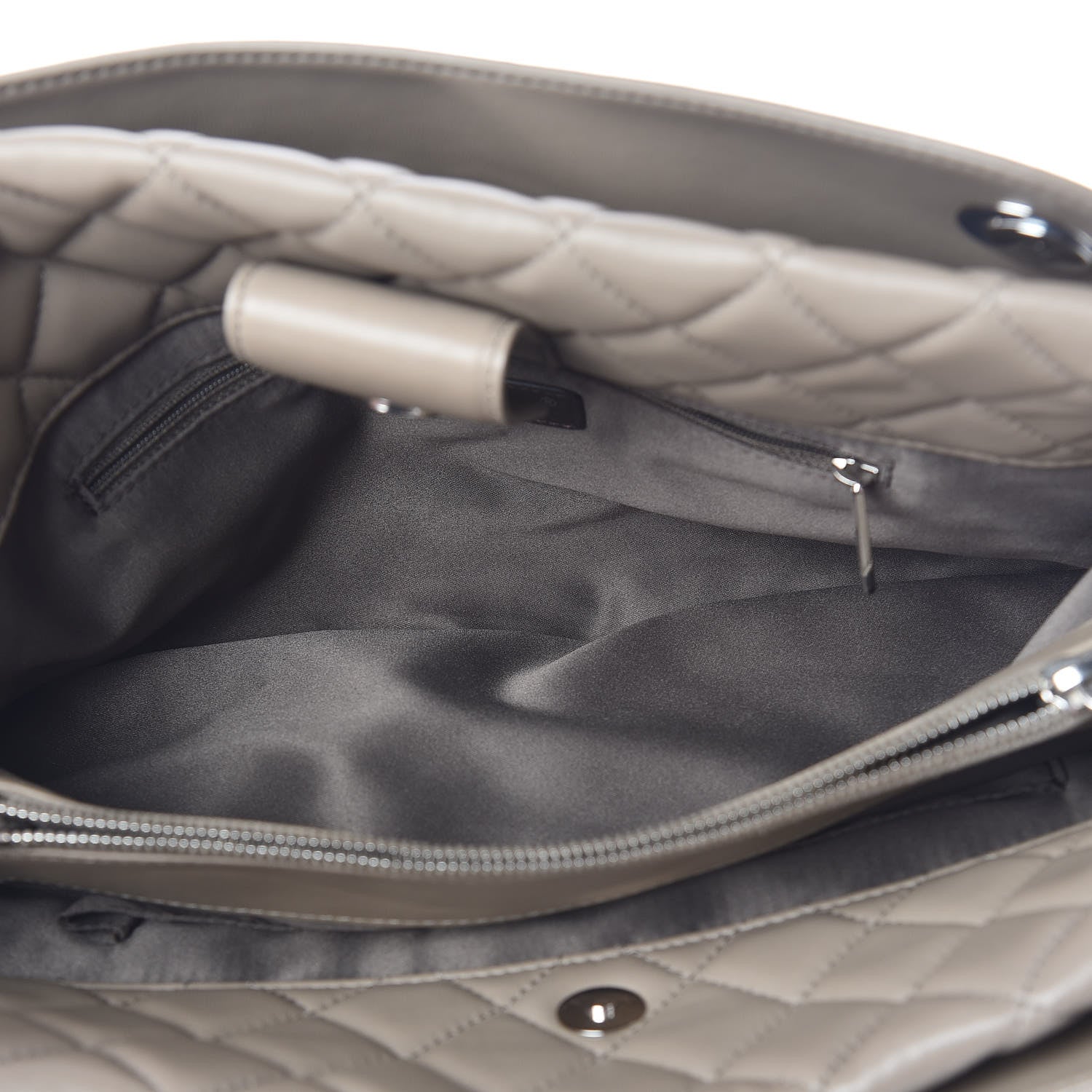 Chanel Lambskin Quilted Large 7 Tote Taupe 5 of 13