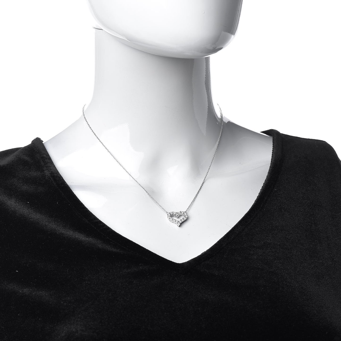 Platinum Diamond .72ct Heart Pendant Necklace