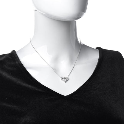 Tiffany Platinum Diamond .72ct Heart Pendant Necklace 2 of 7