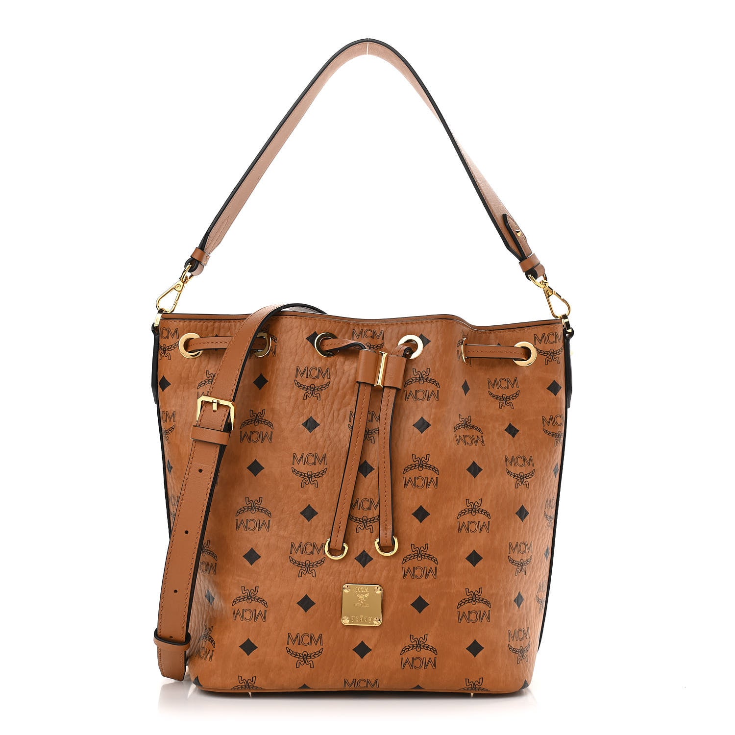 MCM Visetos Essential Drawstring Bag Cognac 1 of 9